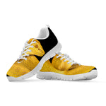 Yellow Snake Print White Sneakers