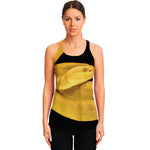 Yellow Snake Print Women's Racerback Tank Top
