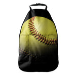 Yellow Softball Ball Print Car Seat Organizers