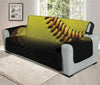 Yellow Softball Ball Print Oversized Sofa Protector