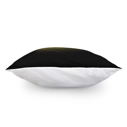 Yellow Softball Ball Print Pillow Cover