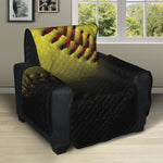 Yellow Softball Ball Print Recliner Protector