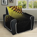 Yellow Softball Ball Print Recliner Protector