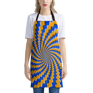 Yellow Spiral Moving Optical Illusion Apron