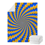 Yellow Spiral Moving Optical Illusion Blanket