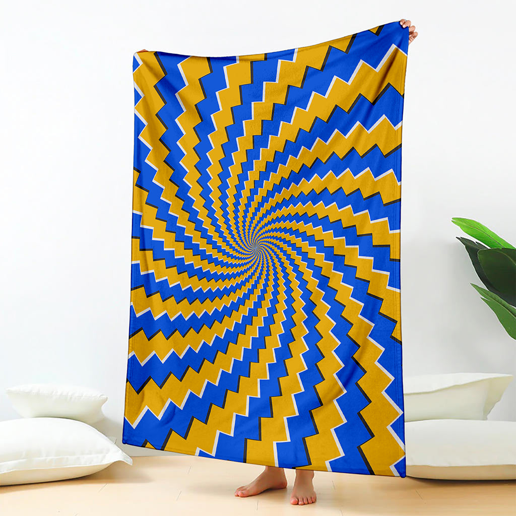 Yellow Spiral Moving Optical Illusion Blanket