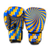 Yellow Spiral Moving Optical Illusion Boxing Gloves