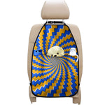 Yellow Spiral Moving Optical Illusion Car Seat Organizers