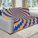 Yellow Spiral Moving Optical Illusion Futon Protector