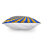 Yellow Spiral Moving Optical Illusion Pillow Cover