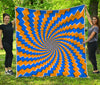 Yellow Spiral Moving Optical Illusion Quilt