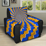 Yellow Spiral Moving Optical Illusion Recliner Protector