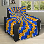 Yellow Spiral Moving Optical Illusion Recliner Protector