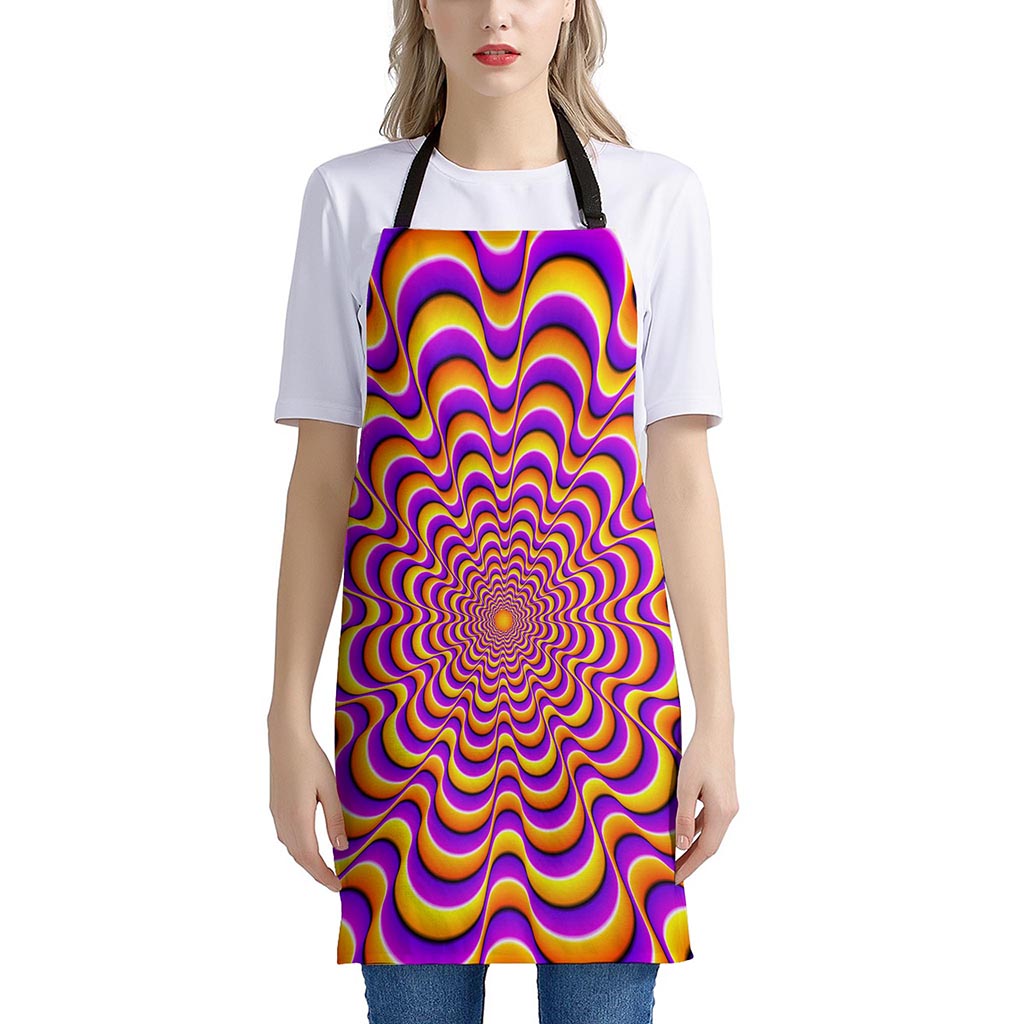 Yellow Splashing Moving Optical Illusion Apron