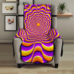 Yellow Splashing Moving Optical Illusion Armchair Protector