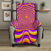 Yellow Splashing Moving Optical Illusion Armchair Protector