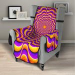 Yellow Splashing Moving Optical Illusion Armchair Protector