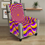 Yellow Splashing Moving Optical Illusion Armchair Protector