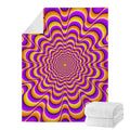 Yellow Splashing Moving Optical Illusion Blanket