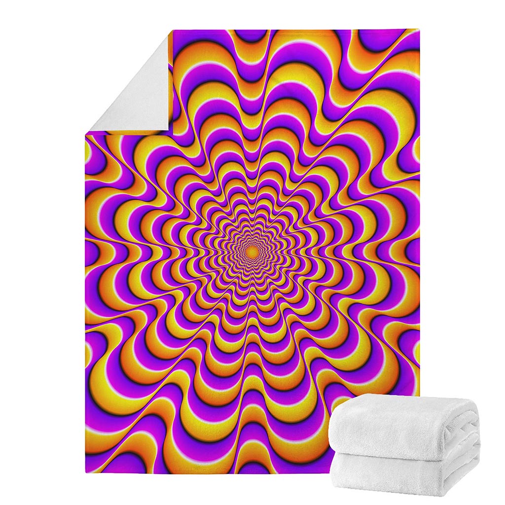 Yellow Splashing Moving Optical Illusion Blanket