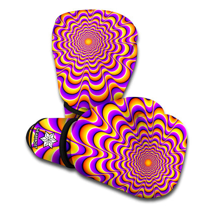 Yellow Splashing Moving Optical Illusion Boxing Gloves