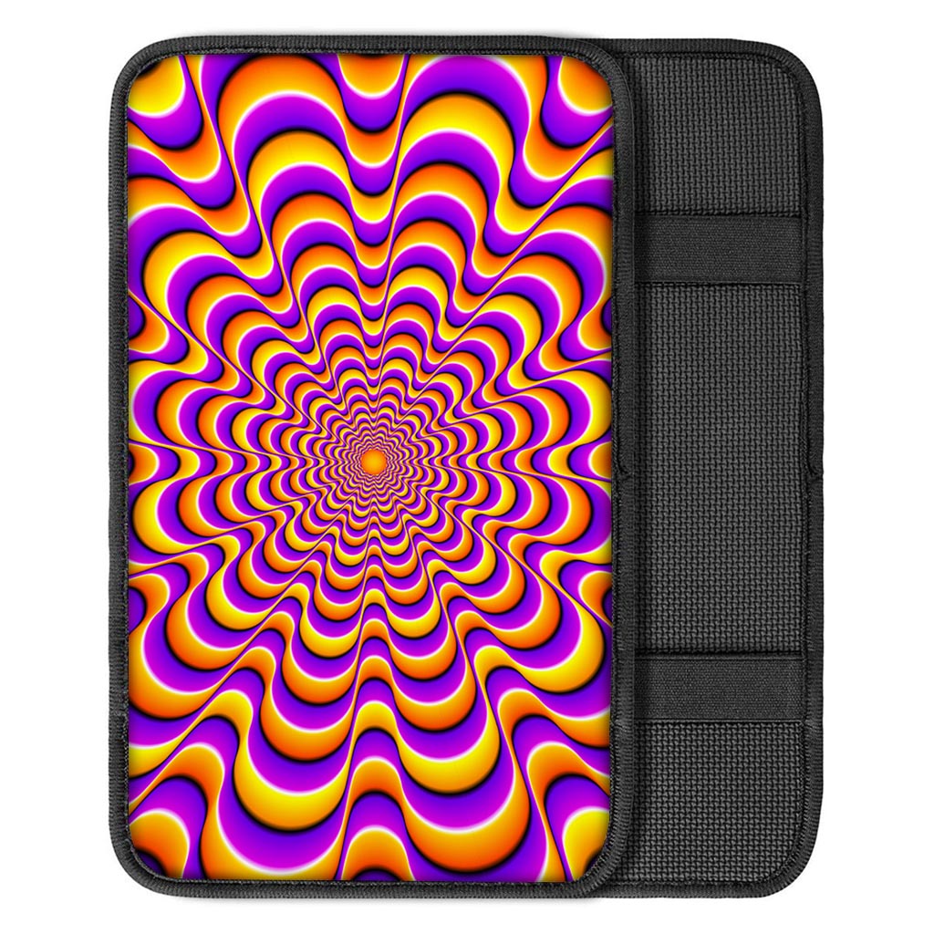 Yellow Splashing Moving Optical Illusion Car Center Console Cover