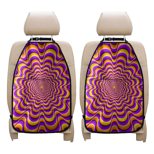 Yellow Splashing Moving Optical Illusion Car Seat Organizers