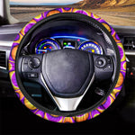 Yellow Splashing Moving Optical Illusion Car Steering Wheel Cover