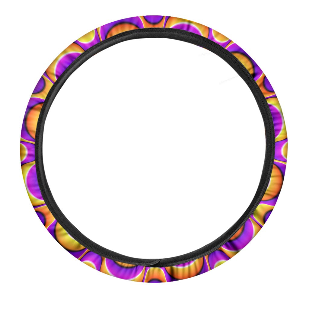 Yellow Splashing Moving Optical Illusion Car Steering Wheel Cover