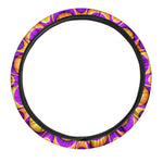 Yellow Splashing Moving Optical Illusion Car Steering Wheel Cover