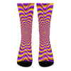 Yellow Splashing Moving Optical Illusion Crew Socks