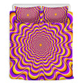 Yellow Splashing Moving Optical Illusion Duvet Cover Bedding Set