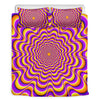 Yellow Splashing Moving Optical Illusion Duvet Cover Bedding Set