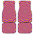 Yellow Splashing Moving Optical Illusion Front and Back Car Floor Mats
