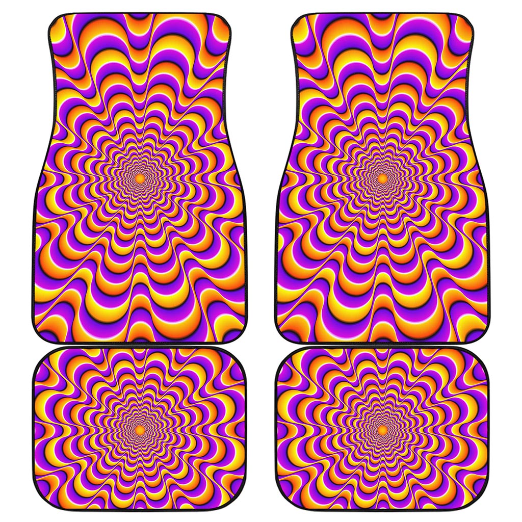 Yellow Splashing Moving Optical Illusion Front and Back Car Floor Mats