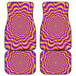 Yellow Splashing Moving Optical Illusion Front and Back Car Floor Mats