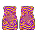 Yellow Splashing Moving Optical Illusion Front Car Floor Mats