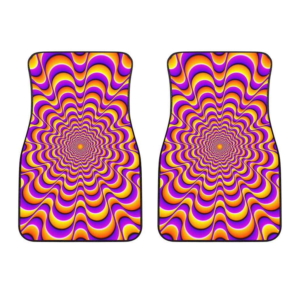 Yellow Splashing Moving Optical Illusion Front Car Floor Mats