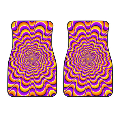 Yellow Splashing Moving Optical Illusion Front Car Floor Mats