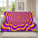 Yellow Splashing Moving Optical Illusion Futon Protector