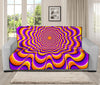 Yellow Splashing Moving Optical Illusion Futon Protector