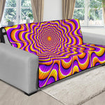 Yellow Splashing Moving Optical Illusion Futon Protector