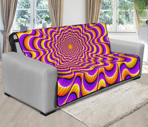 Yellow Splashing Moving Optical Illusion Futon Protector