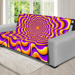 Yellow Splashing Moving Optical Illusion Futon Protector