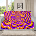 Yellow Splashing Moving Optical Illusion Futon Protector