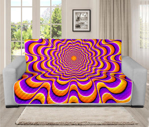 Yellow Splashing Moving Optical Illusion Futon Protector