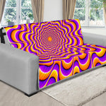 Yellow Splashing Moving Optical Illusion Futon Protector