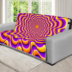 Yellow Splashing Moving Optical Illusion Futon Protector