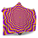 Yellow Splashing Moving Optical Illusion Hooded Blanket