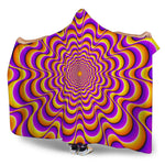 Yellow Splashing Moving Optical Illusion Hooded Blanket